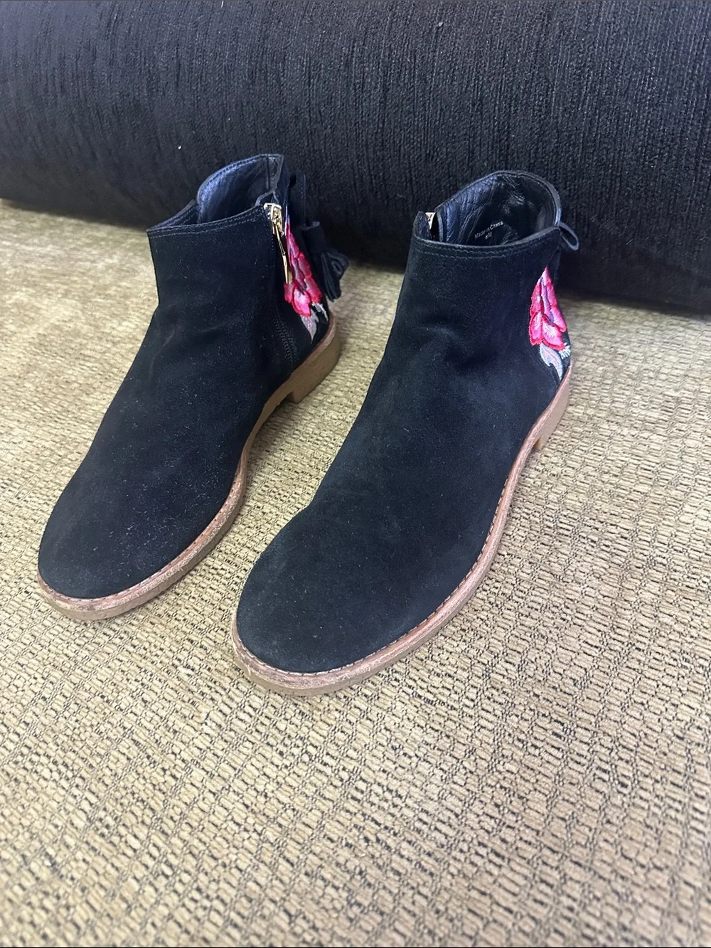 kate spade black suede